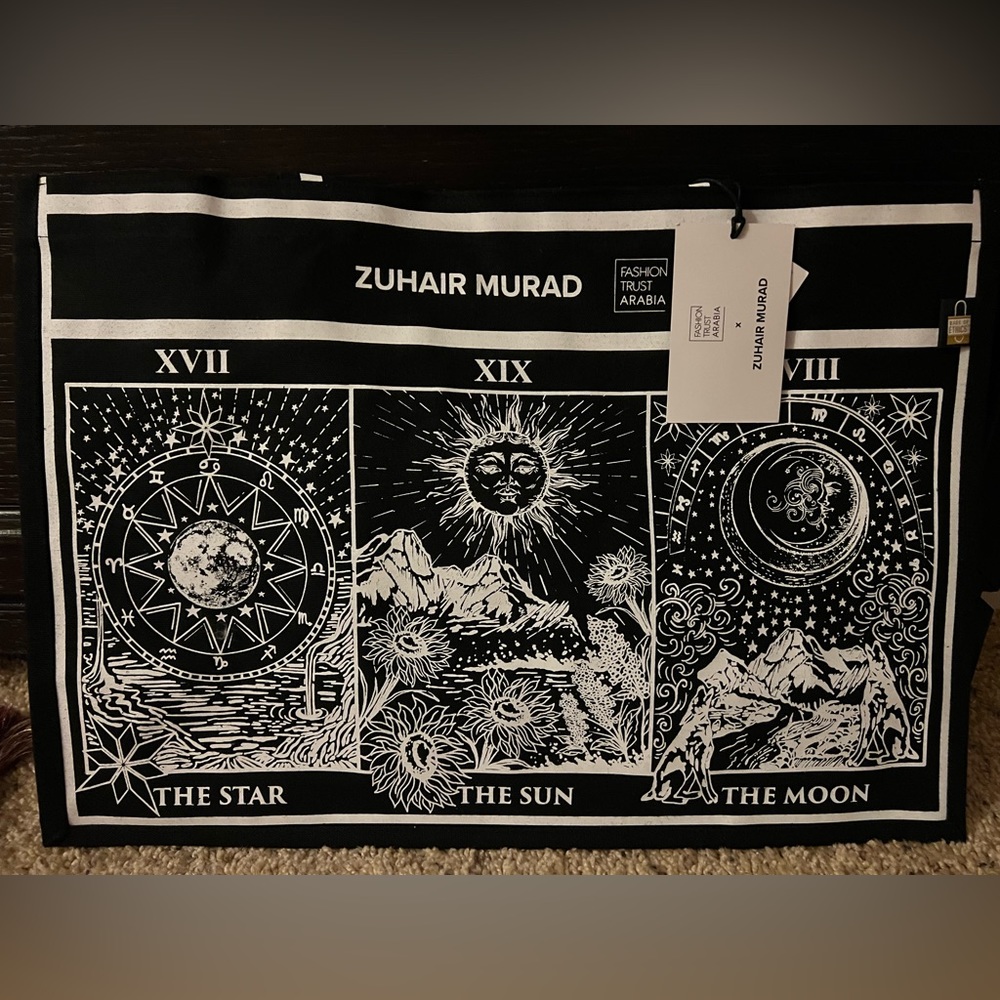 Brand-new Zuhair Murad printed canvas tote in black!